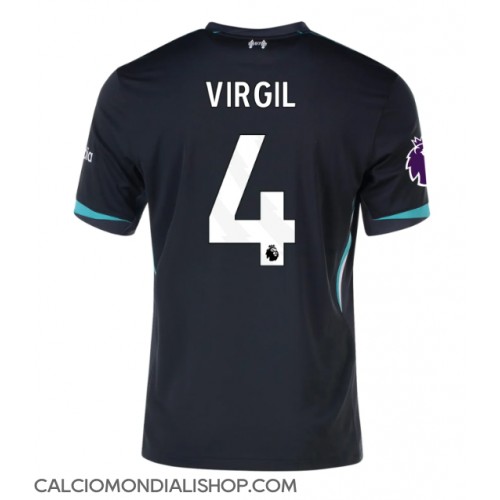 Maglie da calcio Liverpool Virgil van Dijk #4 Seconda Maglia 2024-25 Manica Corta